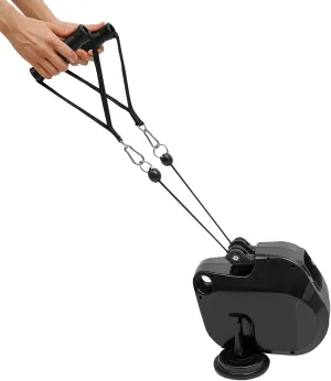 77lbs Capacity Rope Trainer Machine, 6 Gears Suction Cup Rope Training Device, Pull Rope Strength Training Equipment, Home Gym Strength Machine