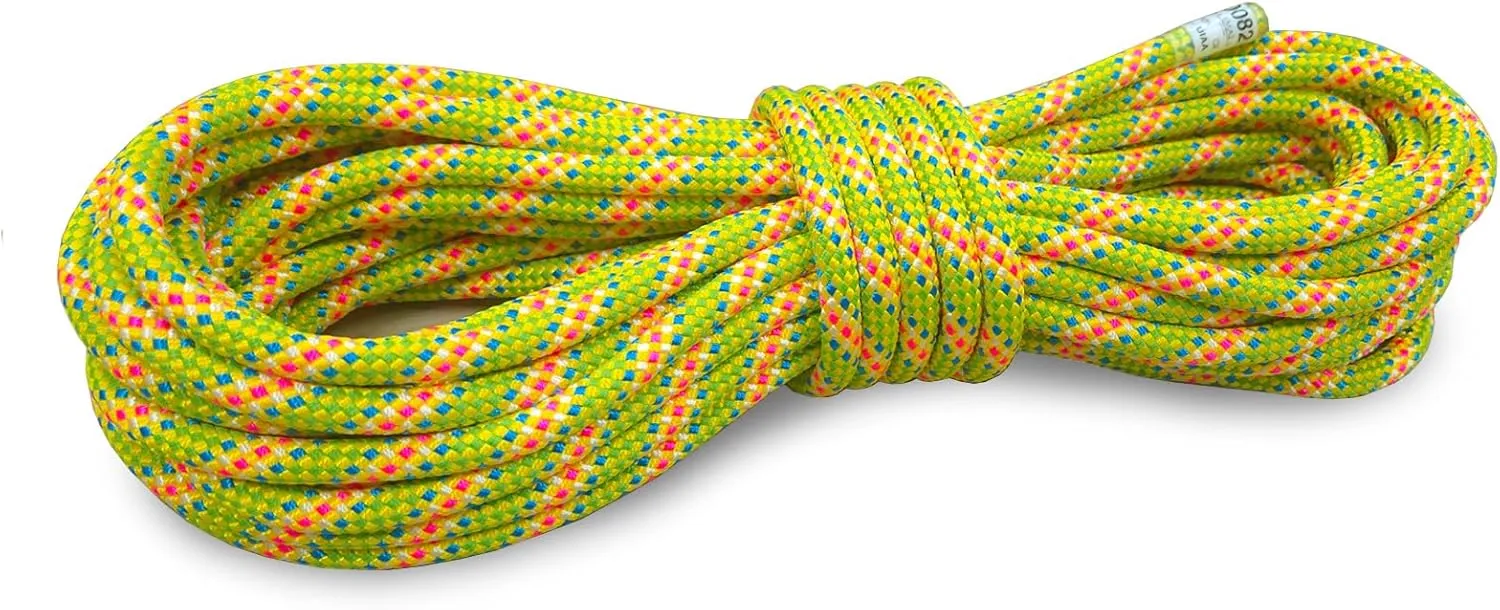 8mm Accessory Cord 30M (100ft) UIAA Rock Climbing Rope 14Kn High Tensile Strength Rock Climbing Accessories Cord Double Braid Nylon Cord for Mountain Tree Climbing, Canyoneering,Fire Rescue