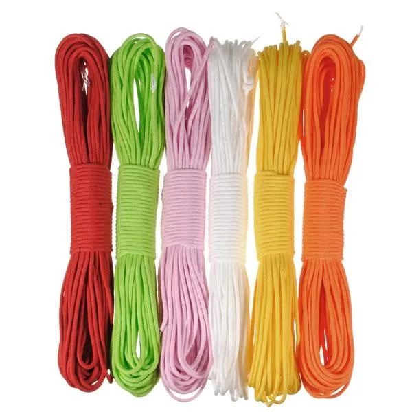 8mm Wide 10m Outdoor Nylon Rope Desert Parachute Cord Braided Rope Yellow (10m Length)