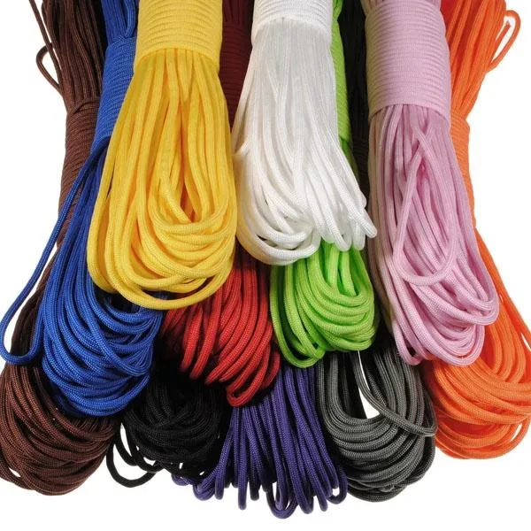 8mm Wide 10m Outdoor Nylon Rope Desert Parachute Cord Braided Rope Yellow (10m Length)