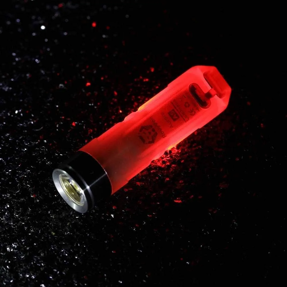 A5WR, with unique luminous body (red and white), 550 Lumens CREE XP-G3 S5 LED Mini Keychain Rechargeable Flashlight With Built-In 4.2V 130mAh Polymer Li-ion Battery A5WR, RovyVon (A5WR luminous body)