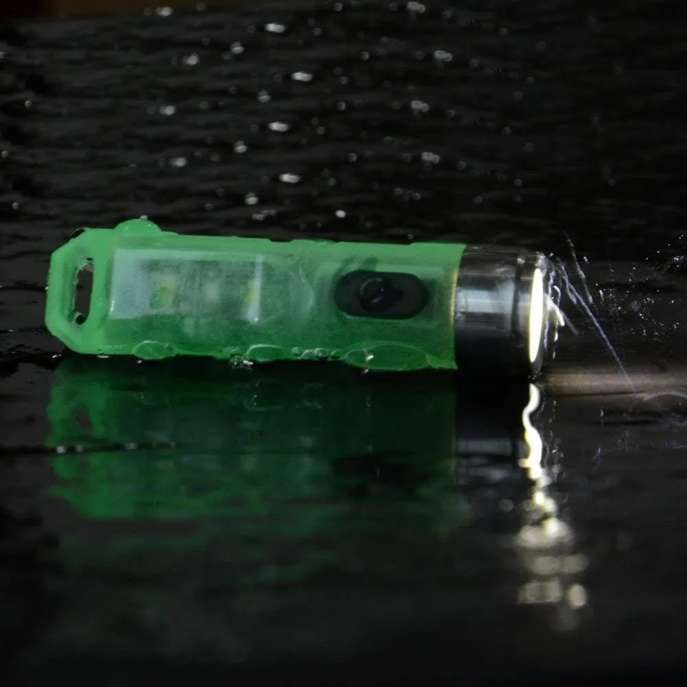 A5WR, with unique luminous body (red and white), 550 Lumens CREE XP-G3 S5 LED Mini Keychain Rechargeable Flashlight With Built-In 4.2V 130mAh Polymer Li-ion Battery A5WR, RovyVon (A5WR luminous body)