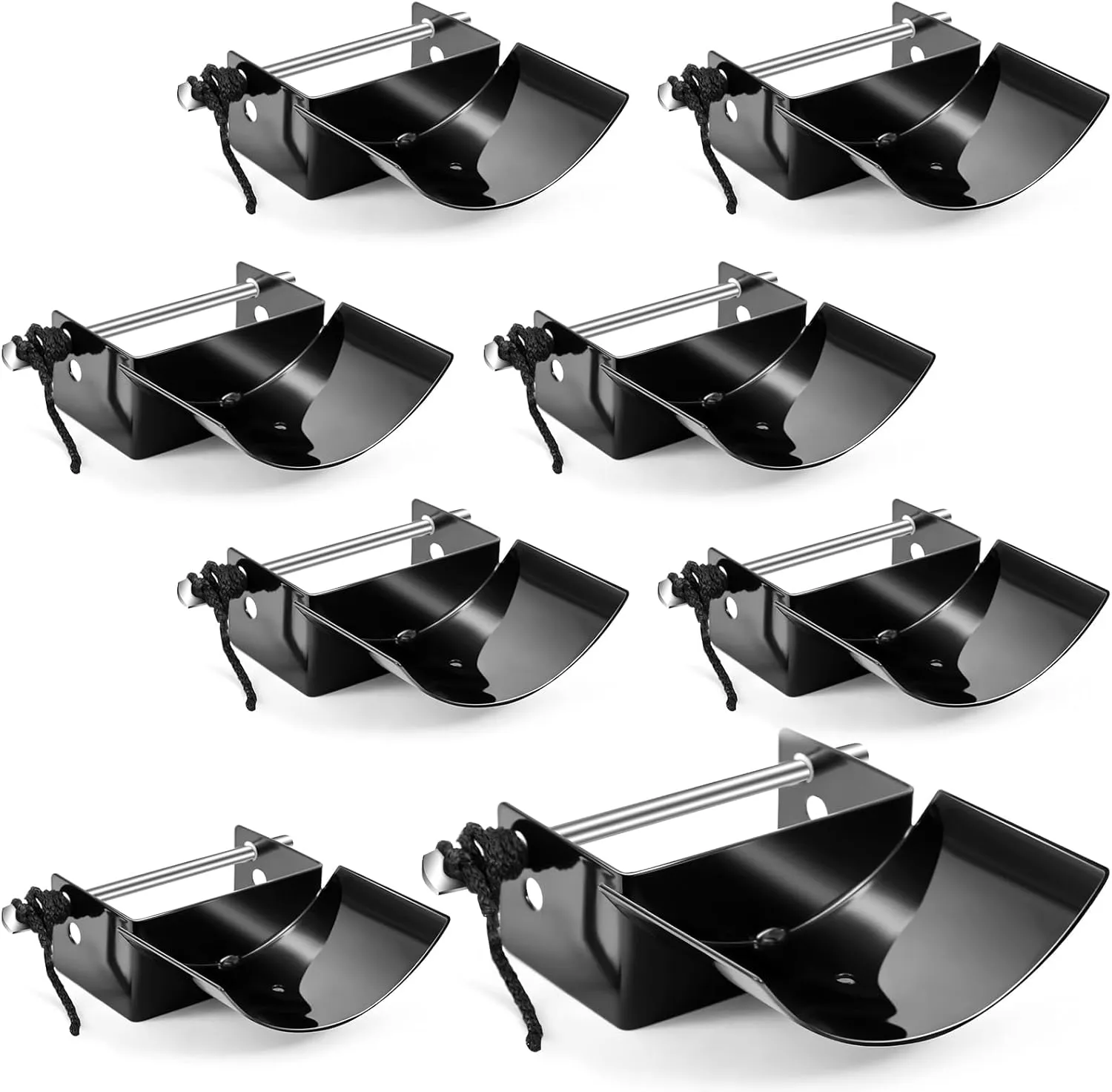 Abbylike 4 Pairs (8 Pieces) Jump Cups Metal Horse Jump Cups with Pin Fits Standards Uprights, Lightweight Durable for Hobby Horse Jumper Equestrian Activities