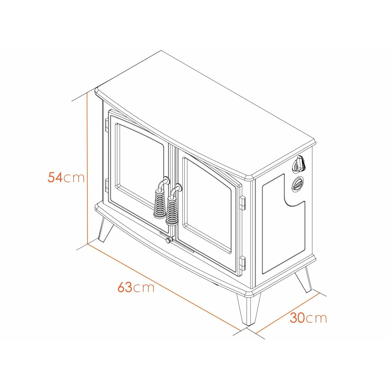Adam Woodhouse Electric Stove in Pure White