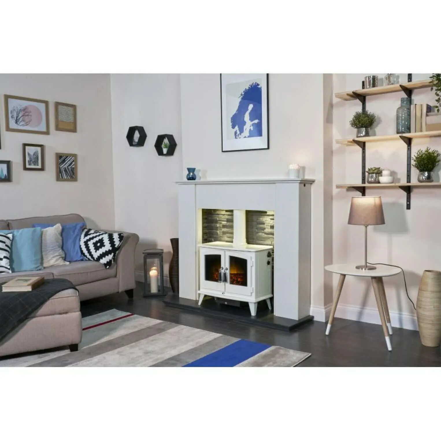 Adam Woodhouse Electric Stove in Pure White