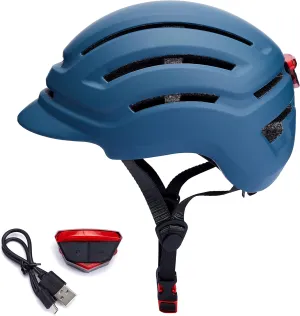 Adult Bike Helmet for Men Women, Mountain Road Bicycle Helmet with USB Rechargeable Taillight