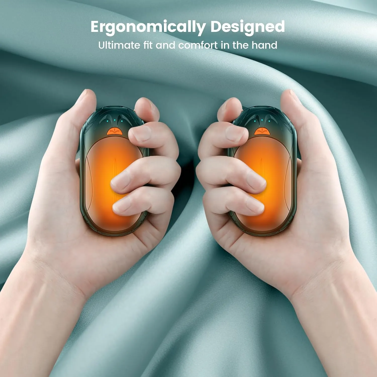AI Hand Warmers Rechargeable 2 Pack,6000mAh Rechargeable Hand Warmer,20Hrs Long Heating Electric Hand Warmer,Portable Pocket Heater,Pocket Size Hand Warmer, Gifts for Christmas