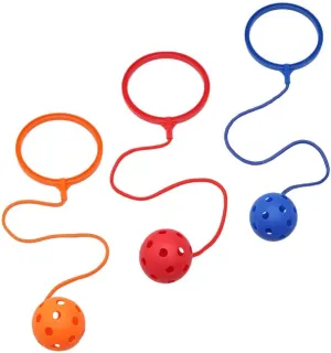 Alasum 3pcs Adult Ankle Kid & Recess Birthday Random Fat Indoor Swinging Skipping Ropes Hopping Color Ball Jump Skip /Kids Ring Children Rope