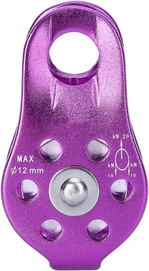 Aluminium Alloy Heavy Duty Single Rope Pulley Block Climbing Safety Equipment Accessory for Hauling Transporting
