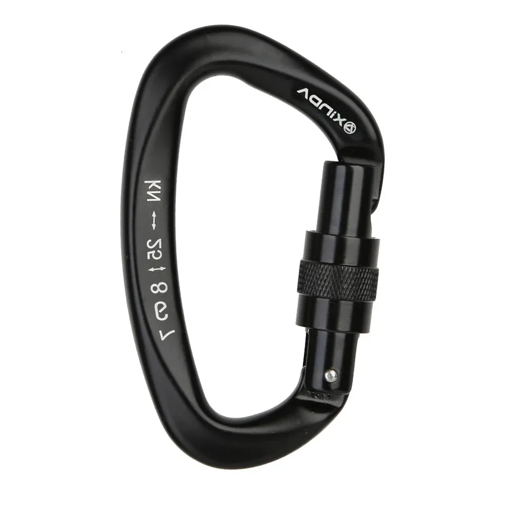 Aluminum Carabiner with Screw Lock for Climbing