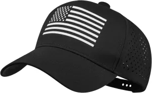 American Flag Trucker Hats, Waterproof Baseball Cap for Men Women, Quick-Dry Mesh Breathable Adjustable Fit Snapback Hat