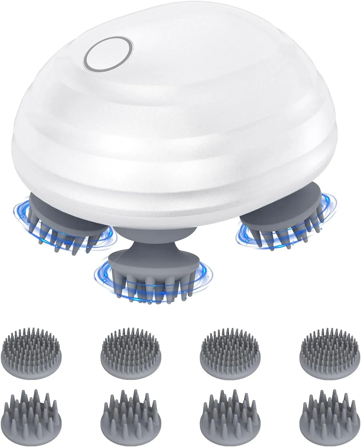 AMIR Electric Cordless Hair Scalp Massager, IPX7 Waterproof Portable Head Scratcher Massager with Kneading 96 Nodes, 5 Kneading Modes, for Hair Growth and Stress Relax, Gifts for Men Women