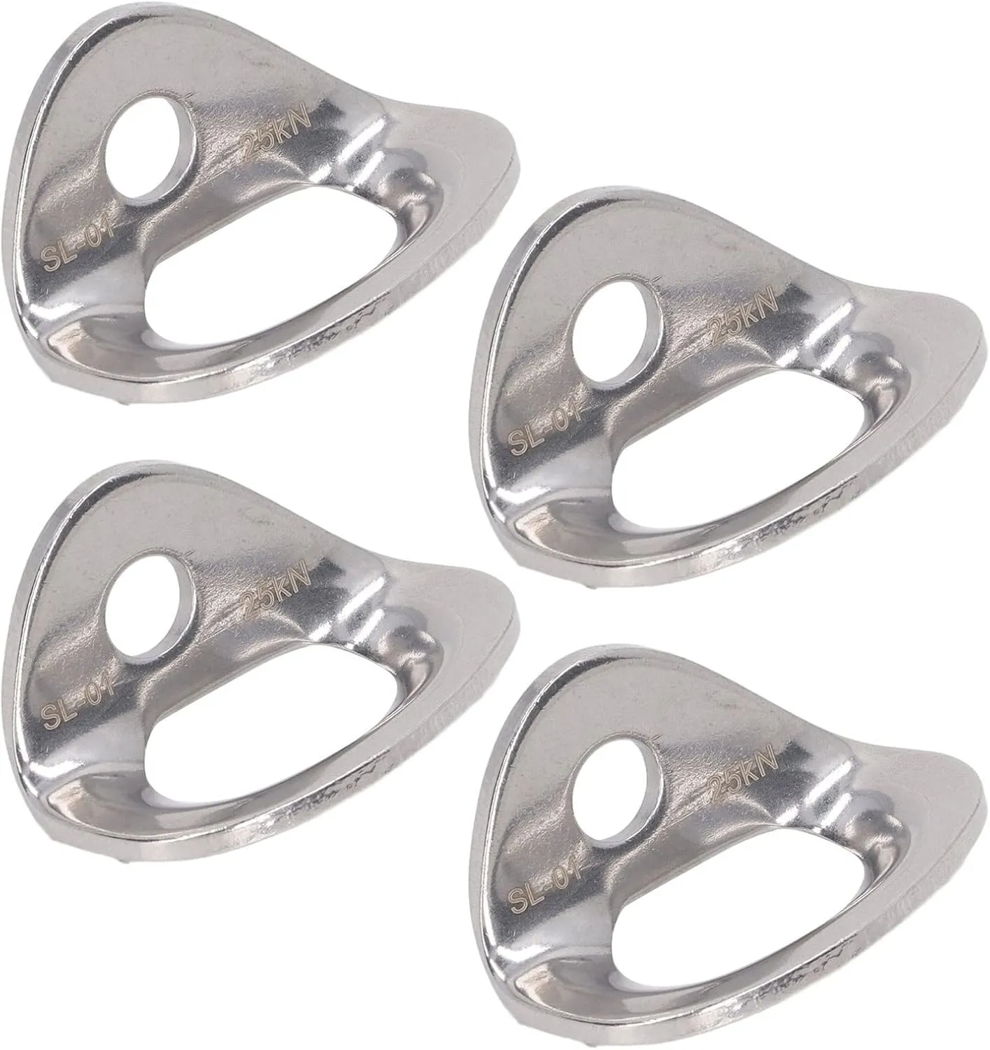 ANGGREK 10pcs Stainless Steel Climbing Hanger Anchors, Lightweight Rock Climbing Anchors, Versatile for Engineering Protections