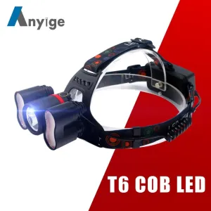 ANYIGE XML T6 COB LED Headlight with Light Sensor Rechargeable Headlamp Hunting Torch Camping Frontal Lantern Use 18650 Battery