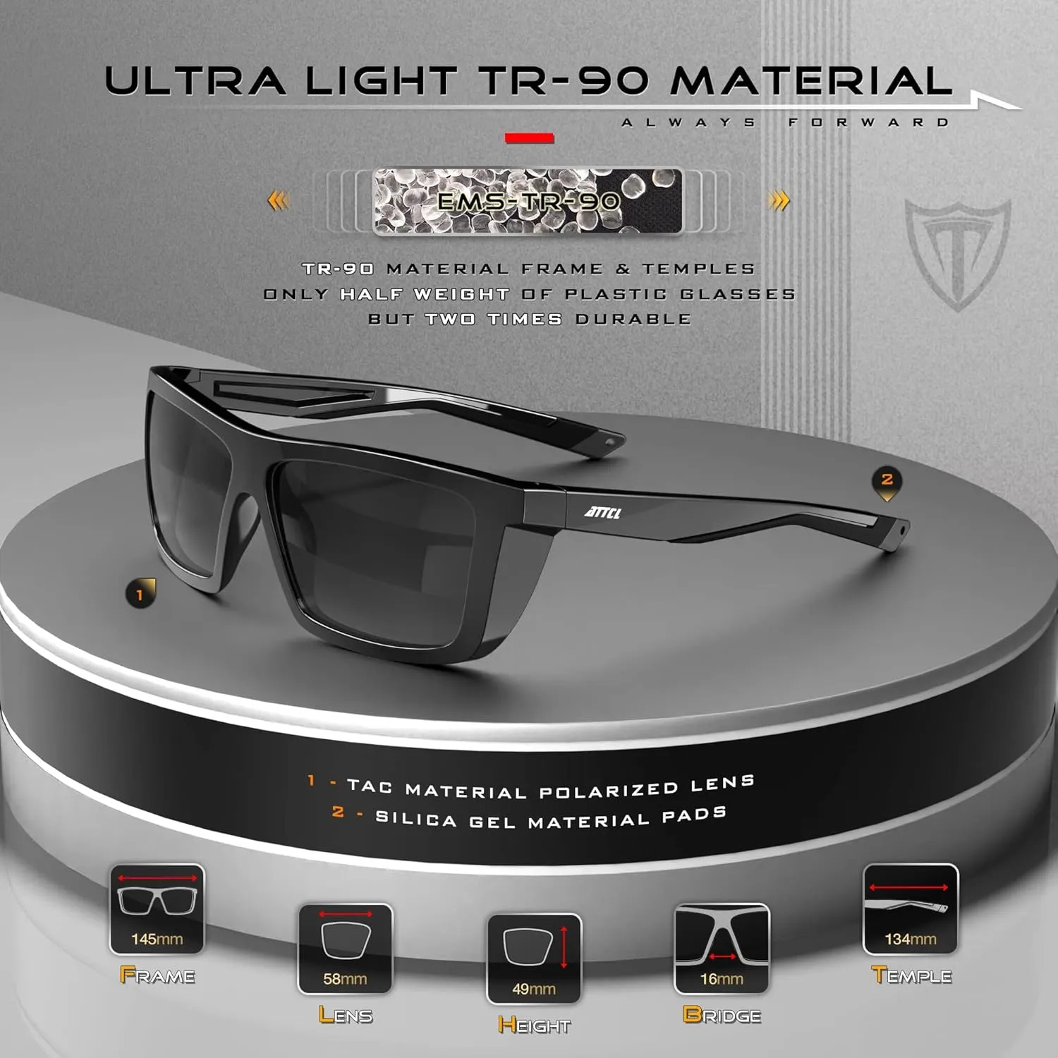 ATTCL Sports Polarized Sunglasses For Men Women Cycling Driving Fishing 100% UV Protection Sunglass
