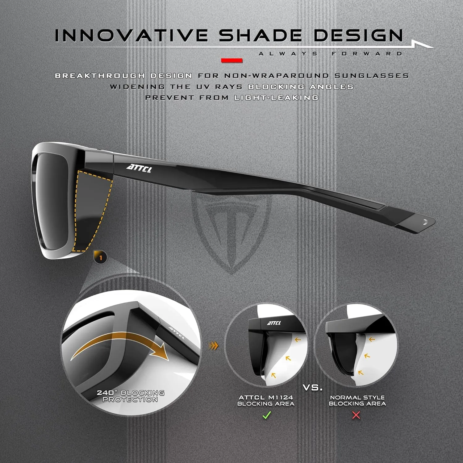 ATTCL Sports Polarized Sunglasses For Men Women Cycling Driving Fishing 100% UV Protection Sunglass