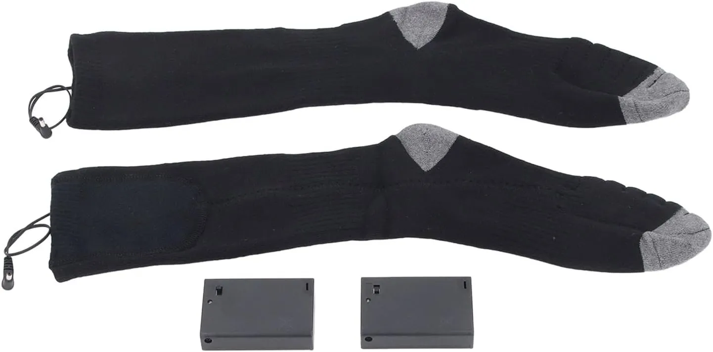 Battery Operated Socks, Portable Boxes Electric Heated Socks One Size for Travel Camping Fishing