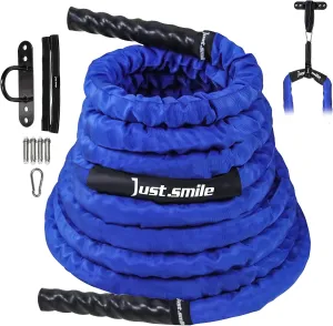 Battle Ropes,Ropes for Working Out, Battle Rope for Home Gym with Cover, Steel Anchor & Strap Included, Heavy Ropes for Exercise Training - 1.5/2 Inch…