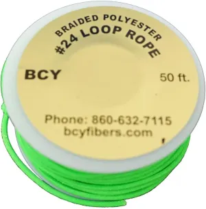 BCY Size 24 D Loop Rope Neon Green 50 ft