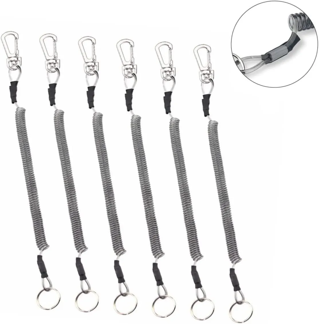 BESPORTBLE Sets Fishing Tether Accessory Elastic Ropes Lanyard for Kayak Boat and Outdoor Fishing Gear Pcs