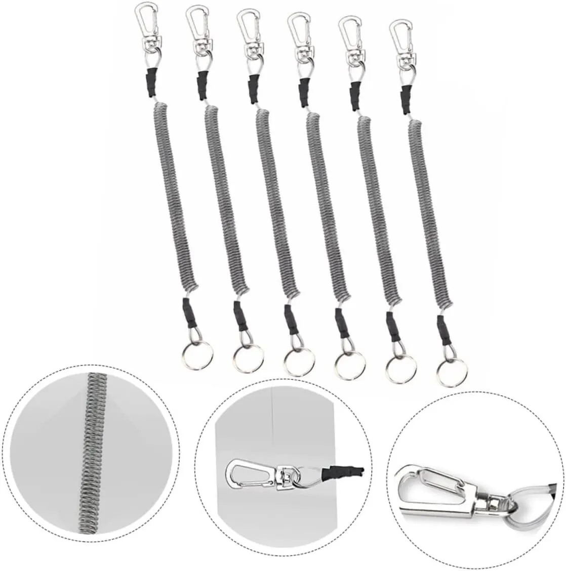 BESPORTBLE Sets Fishing Tether Accessory Elastic Ropes Lanyard for Kayak Boat and Outdoor Fishing Gear Pcs