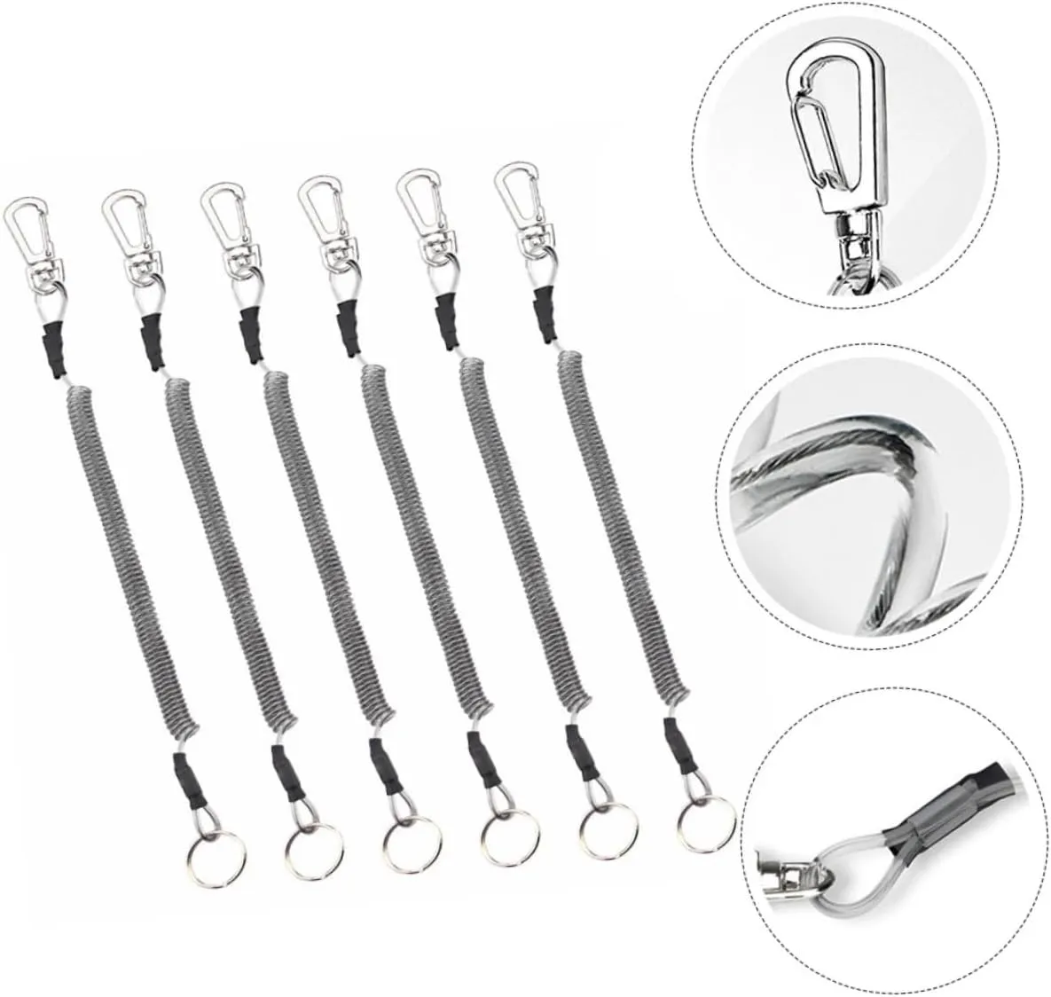 BESPORTBLE Sets Fishing Tether Accessory Elastic Ropes Lanyard for Kayak Boat and Outdoor Fishing Gear Pcs
