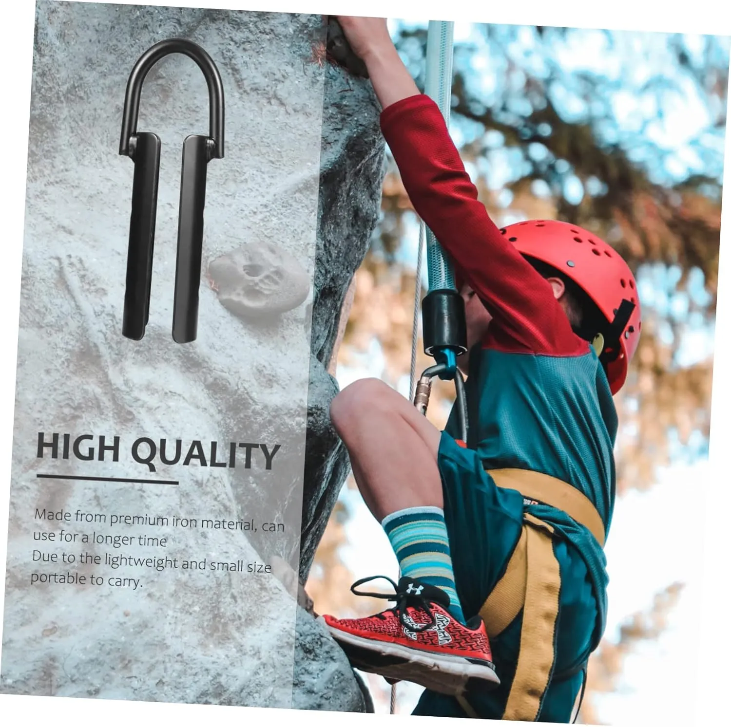 BESTonZON Jute Rope Hook for Outdoor Use Sturdy Climbing Hook with Strong Load Bearing Capacity Easy Installation