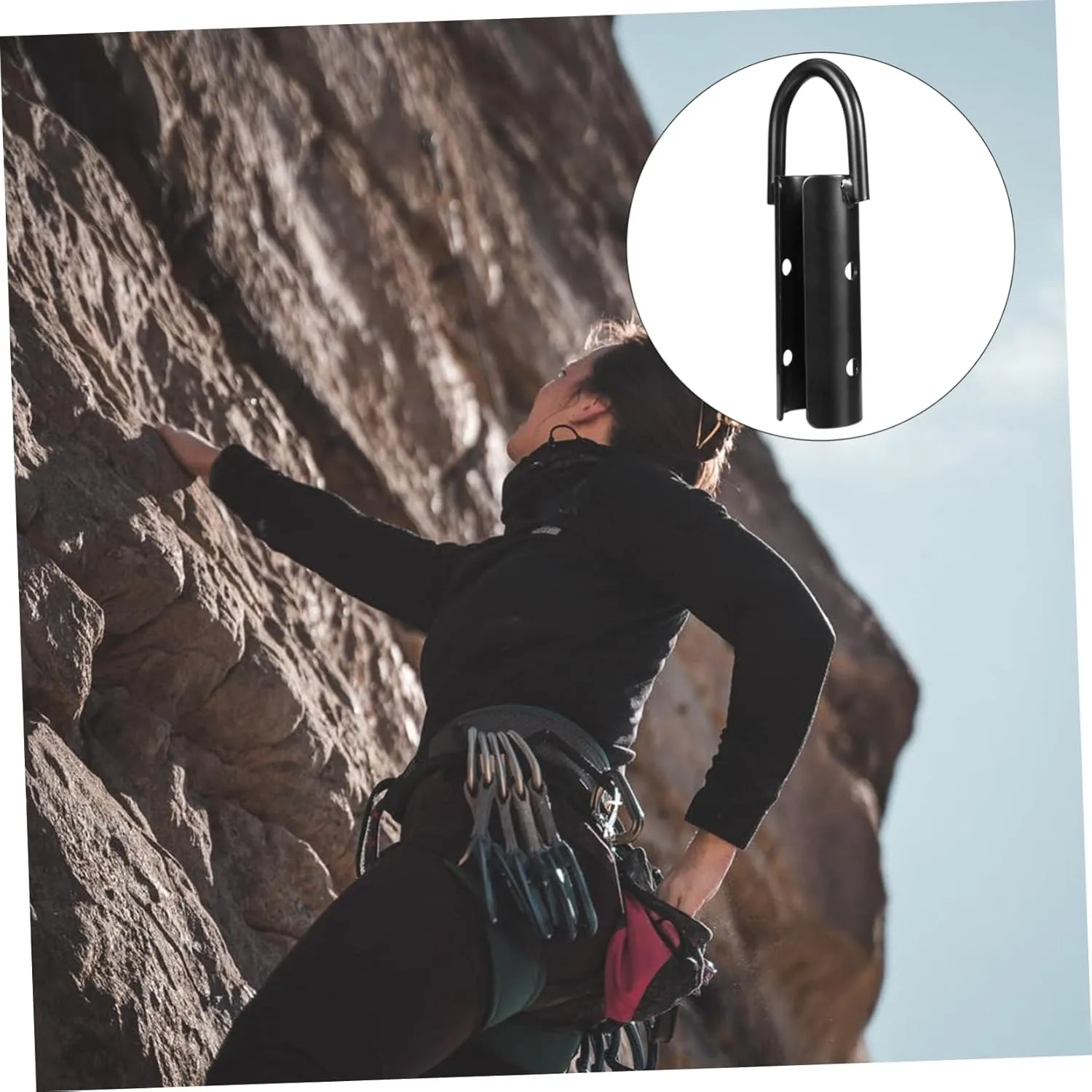 BESTonZON Jute Rope Hook for Outdoor Use Sturdy Climbing Hook with Strong Load Bearing Capacity Easy Installation