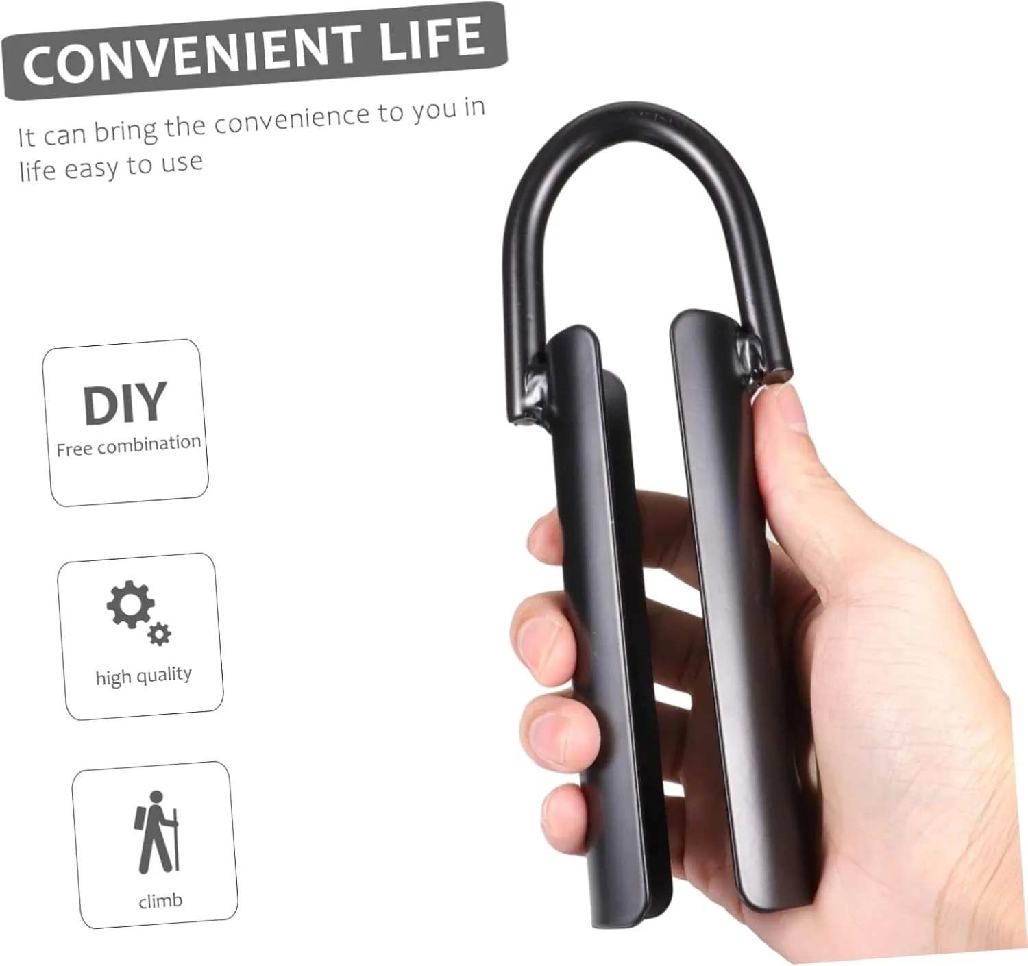 BESTonZON Jute Rope Hook for Outdoor Use Sturdy Climbing Hook with Strong Load Bearing Capacity Easy Installation