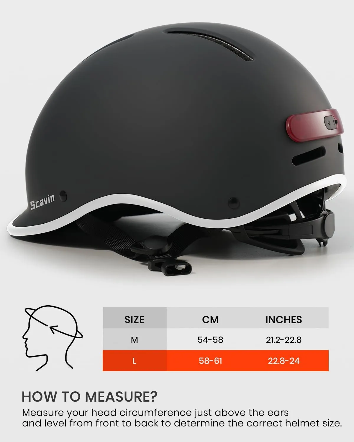 Bike Helmet for Adult: Bicyle Helmet with EPS Foam Interior for Men & Women, Adjustable Cycling Helmet with LED Light Safety Certified for Commuting, Road Biking