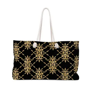 Black and Gold Weekender Bag