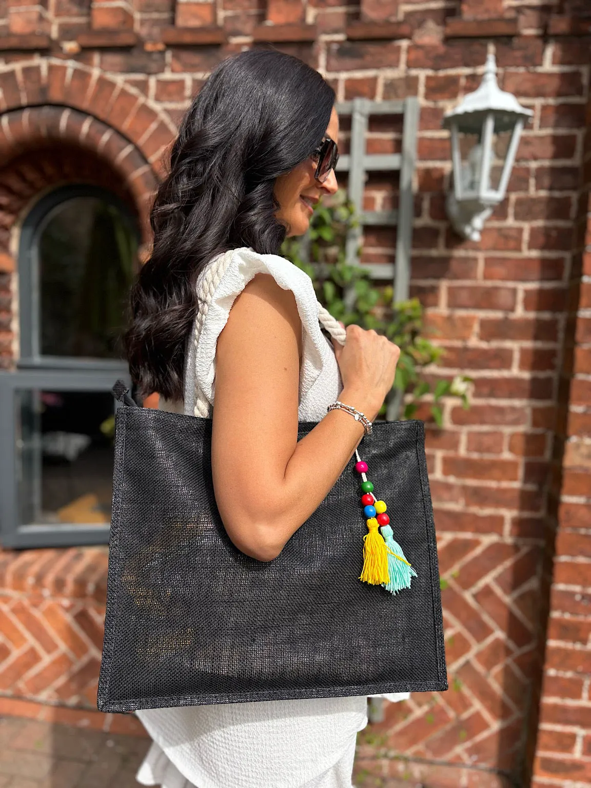 Black Canvas Tote Bag