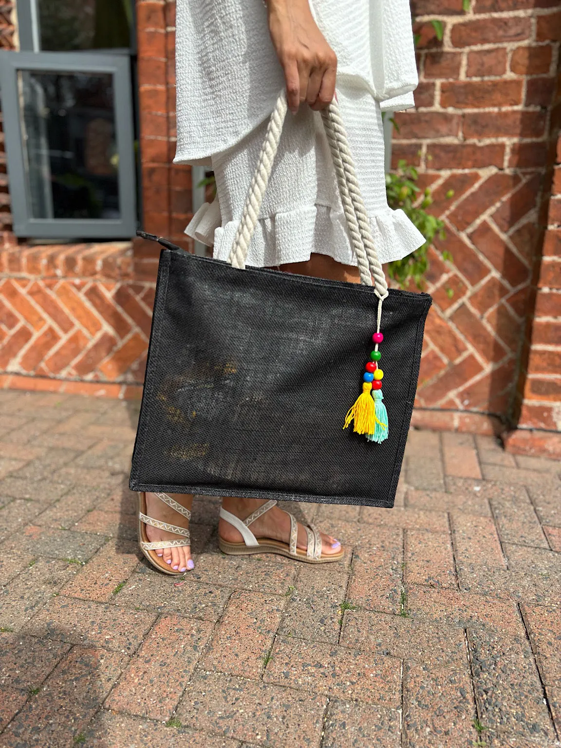 Black Canvas Tote Bag