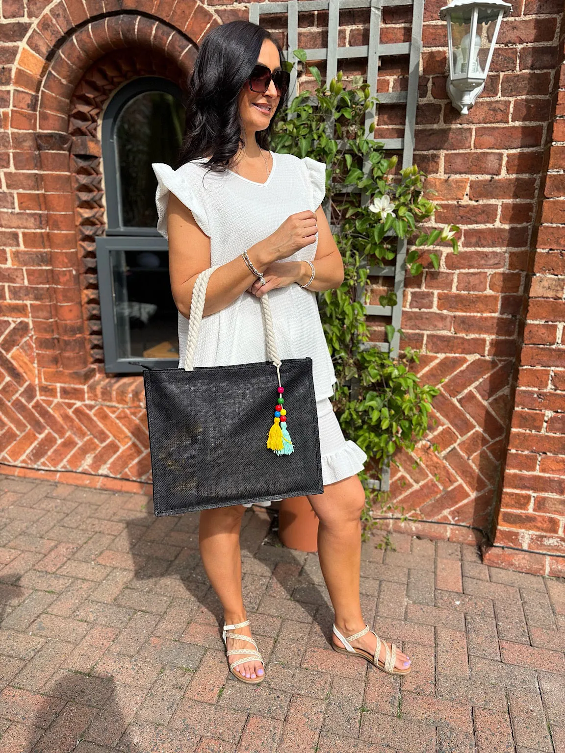 Black Canvas Tote Bag