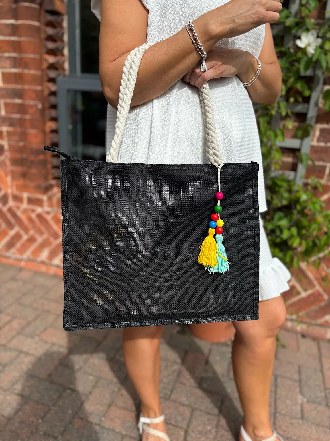 Black Canvas Tote Bag