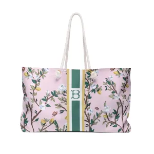 Blossom Garden Striped Monogrammed Carry-All Tote