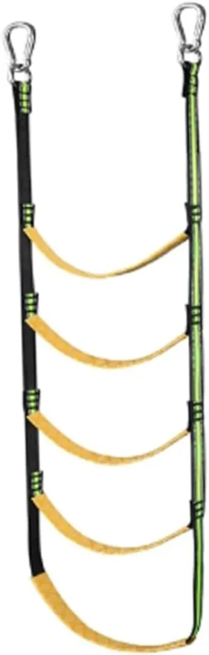 Boat Rope Ladder,Heavy Duty Climbing Rope,5 Steps Marine Rope Ladder,Extension Portable Swim Ladder for Inflatable Boat, Kayak, Motorboat, Canoeing