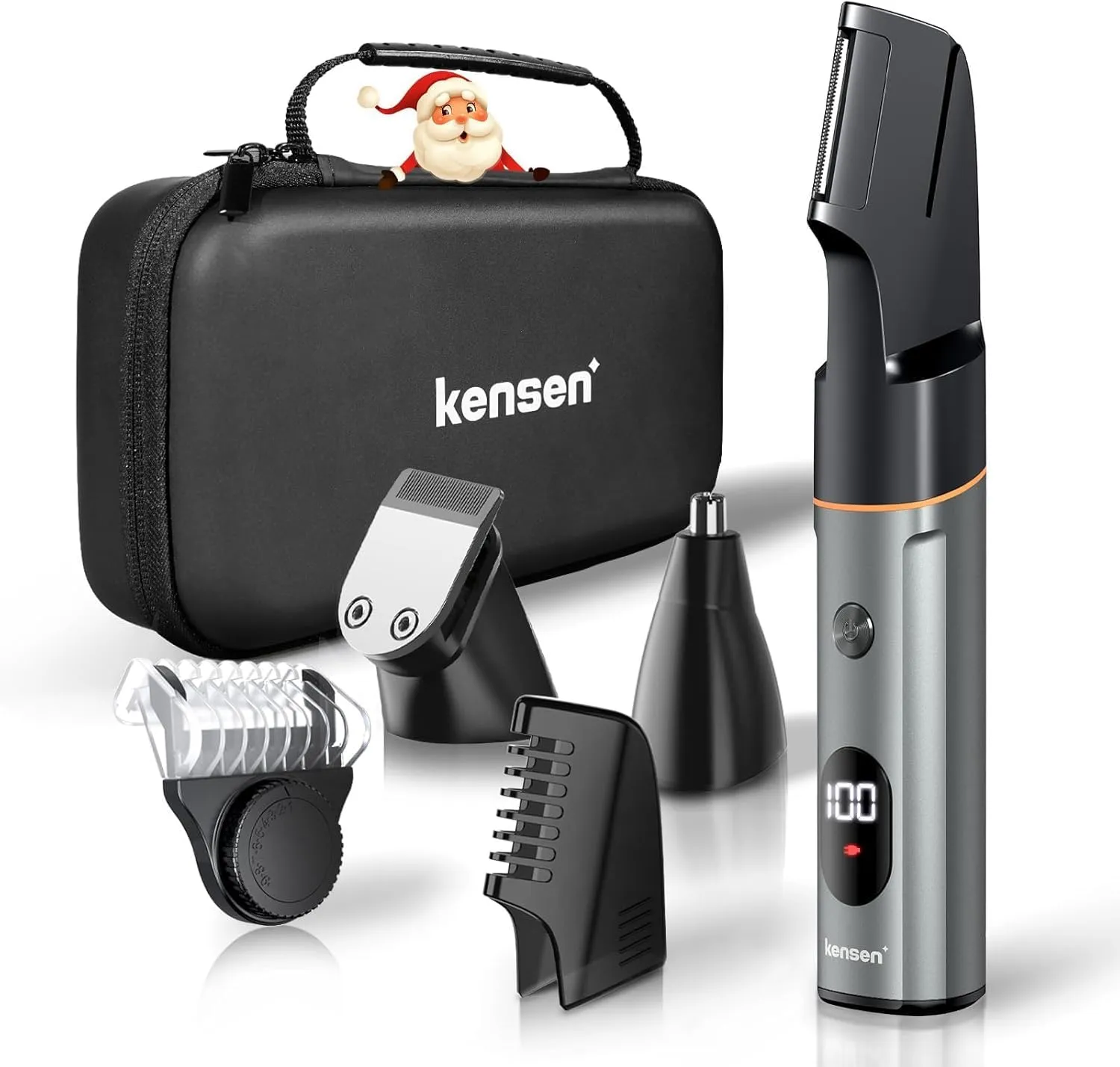 Body Hair Trimmer for Men, kensen 3-in-1 Body Groomer for Men, Men's Groin & Pubic Hair Trimmer, Wet/Dry Cordless Waterproof Male Hygiene Razor, Men's Gift (Gray)