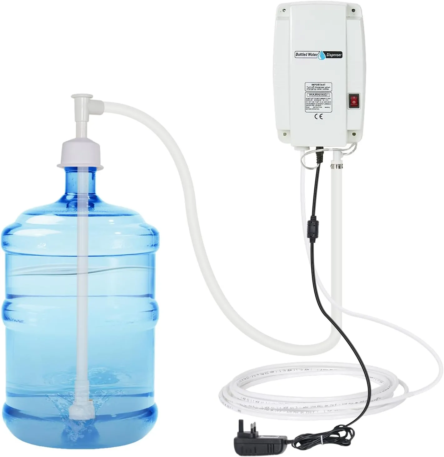 Bottled Water Dispenser Pump System Single Tube for Household 5Gal Drinking Electric Water Jug Pump for High Flow Rate 3.8L Automatic Water Pump Refrigerator Kitchen Faucet Coffee Ice Tea Maker