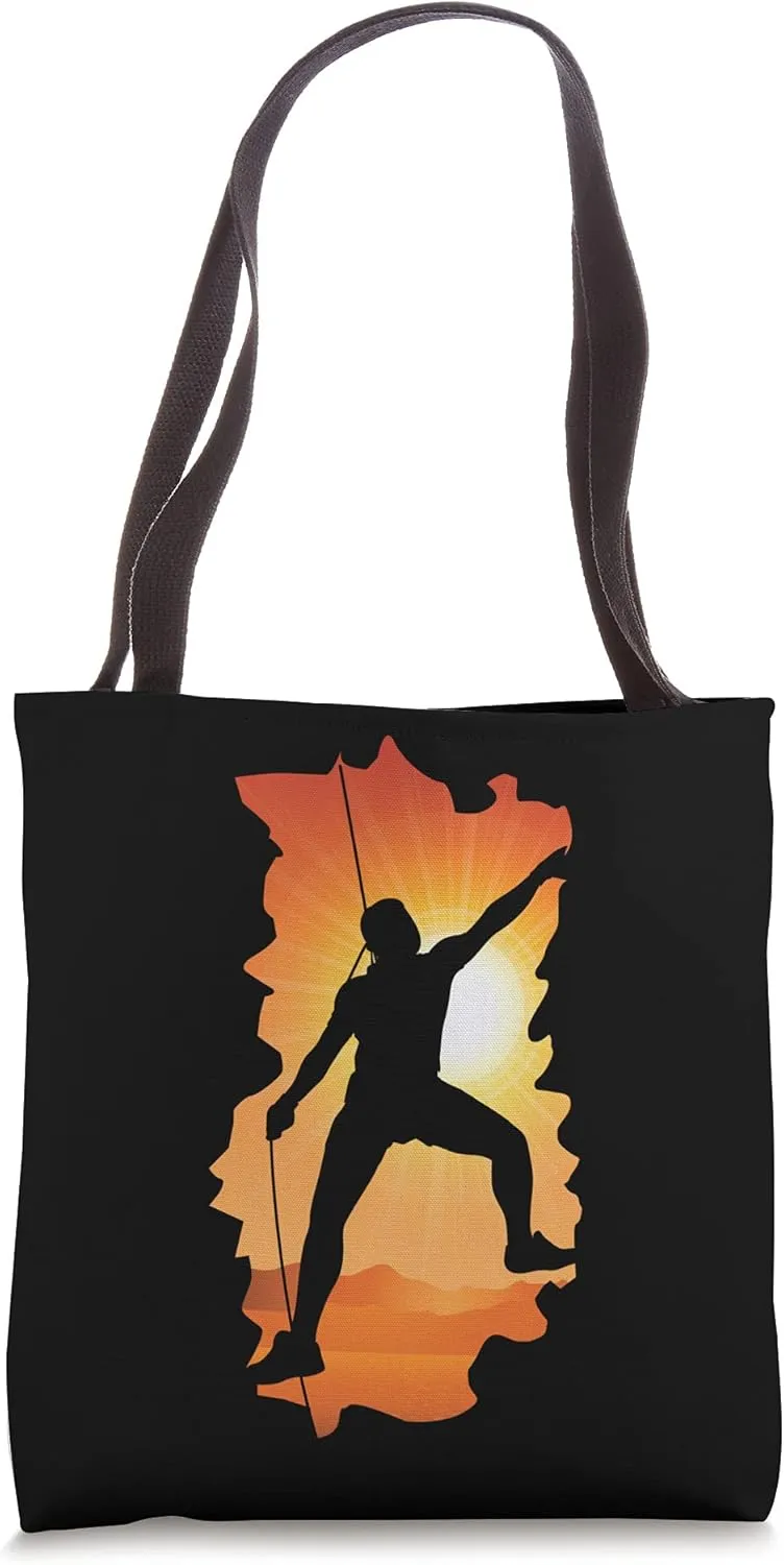 Boulder Climber Mountaineering Climbing Bouldering Mountain Tote Bag