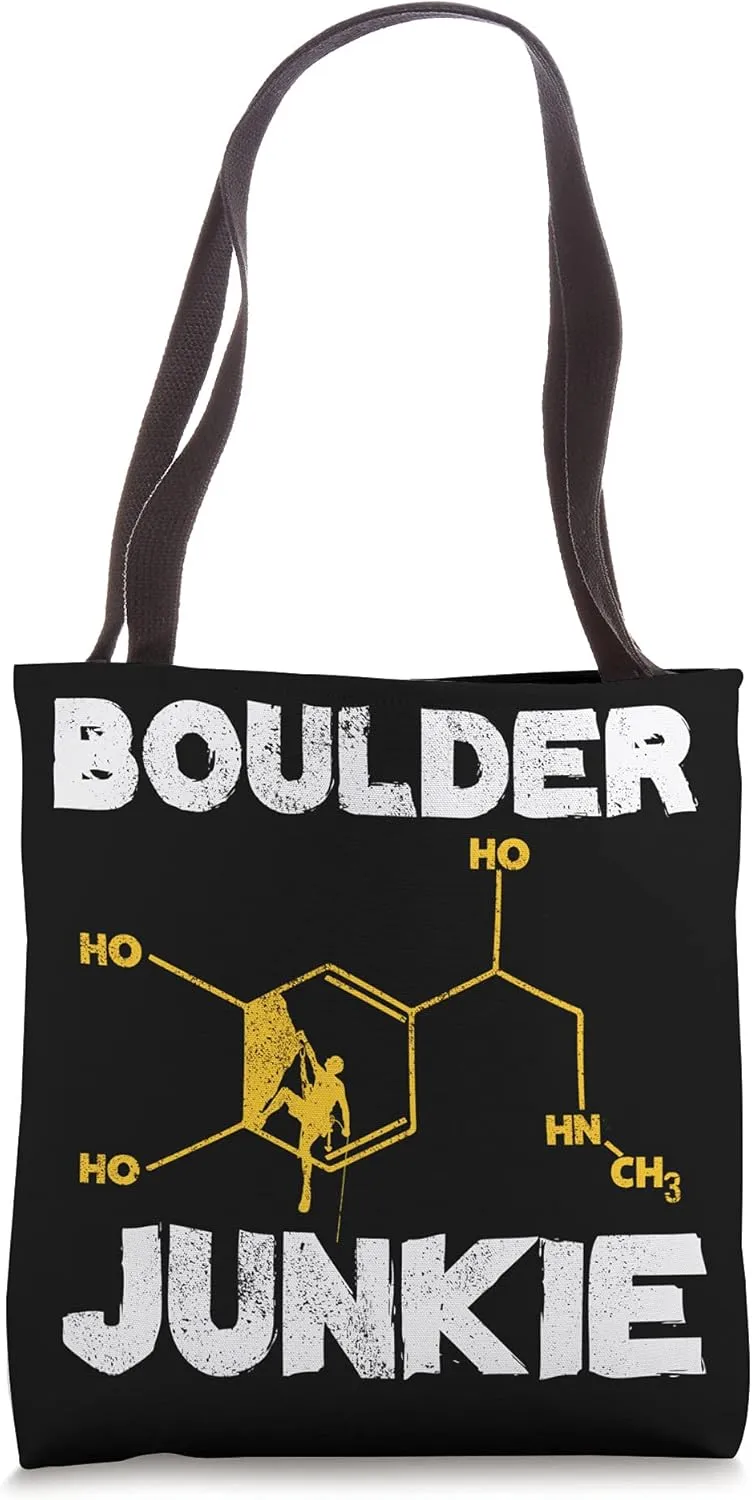 Boulder Junkie Bouldering Climber Rock Climbing Mountains Tote Bag