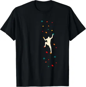 Bouldering Climber Free Climbing Small Rock Formation T-Shirt