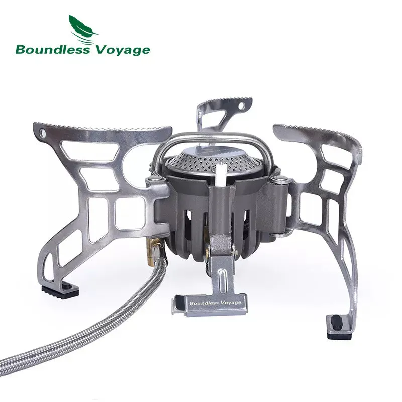 Boundless Voyage Camping Gas Stove Outdoor Portable Lightweight Furnace Burner Cooking Big Power Aluminum Alloy