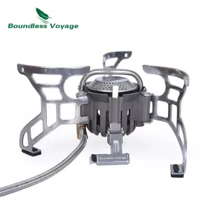 Boundless Voyage Camping Gas Stove Outdoor Portable Lightweight Furnace Burner Cooking Big Power Aluminum Alloy