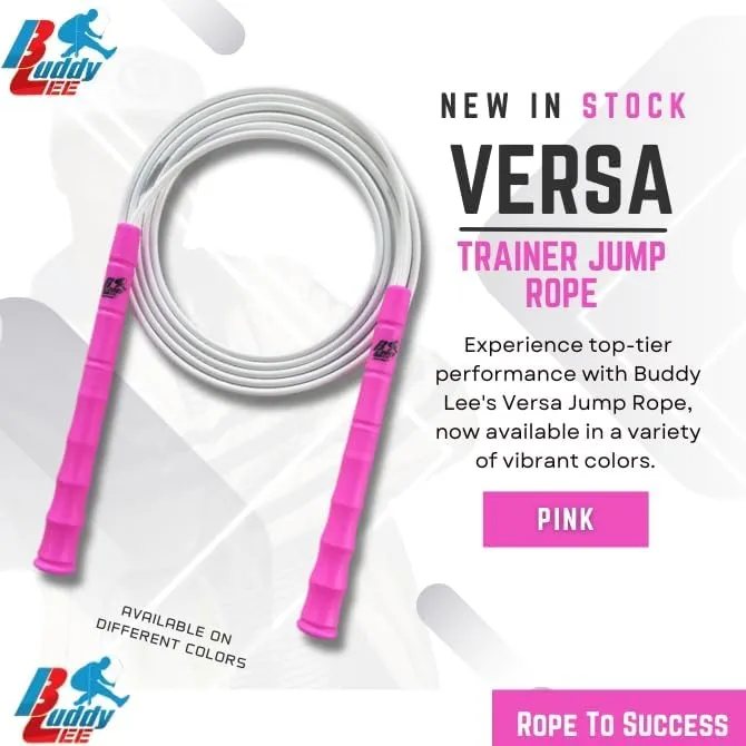 Buddy Lee New Versa Trainer Jump Rope – Adjustable Speed Rope for Fitness, Cardio & Training – Patented Swivel-Bearing Technology for Smooth Rotation – Lightweight, Durable & Ergonomic Handles