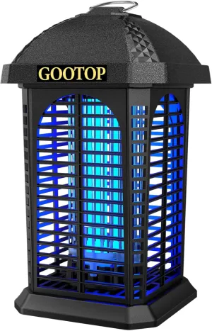 Bug Zapper Indoor Outdoor, 4200V Electric Mosquito Zapper, Bug Zapper Outdoor, Fly Traps, Fly Zapper, Mosquito Killer Indoor 3 Prong Plug, 90-130V, ABS Plastic Outer