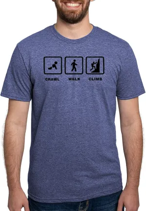 CafePress Mountain Climbing T Shirt Men's Deluxe Tri-Blend Shirt