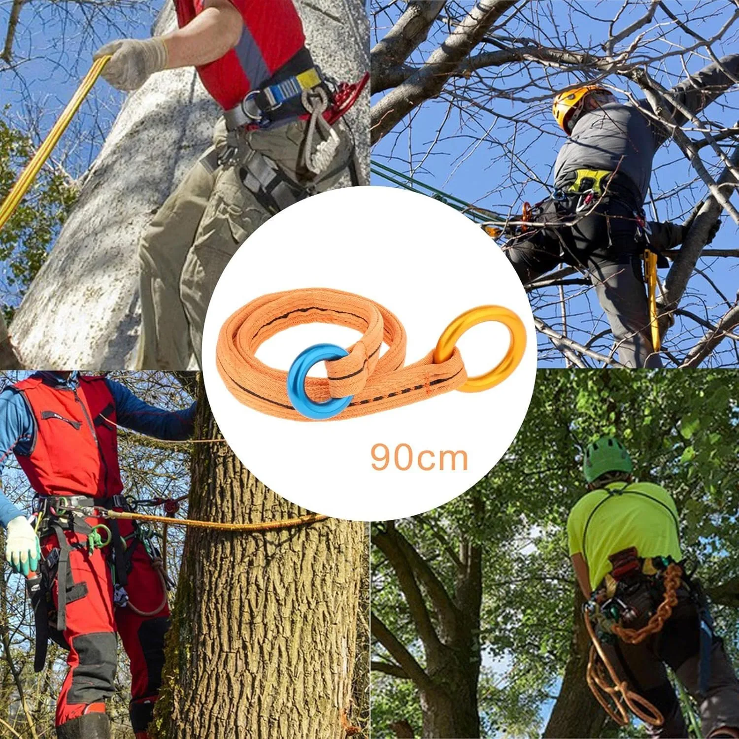 Cambium Saver Retrievable Anchor Climbing Rope Rings Tree Arborist Friction Saver for Mountaineering Outdoor Exploring Backpacking