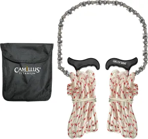 CAMILLUS 20" High Limb Durable Easy-to-Use Outdoor Branch Chain Saw with Weighted Handle & Carrying Pouch | Dual-Directional Cutting Action, Black