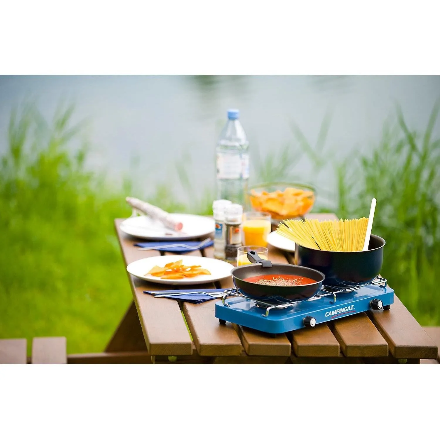 Campingaz 3200W 2 Burner Base Camp Outdoors Garden Camping Caravan